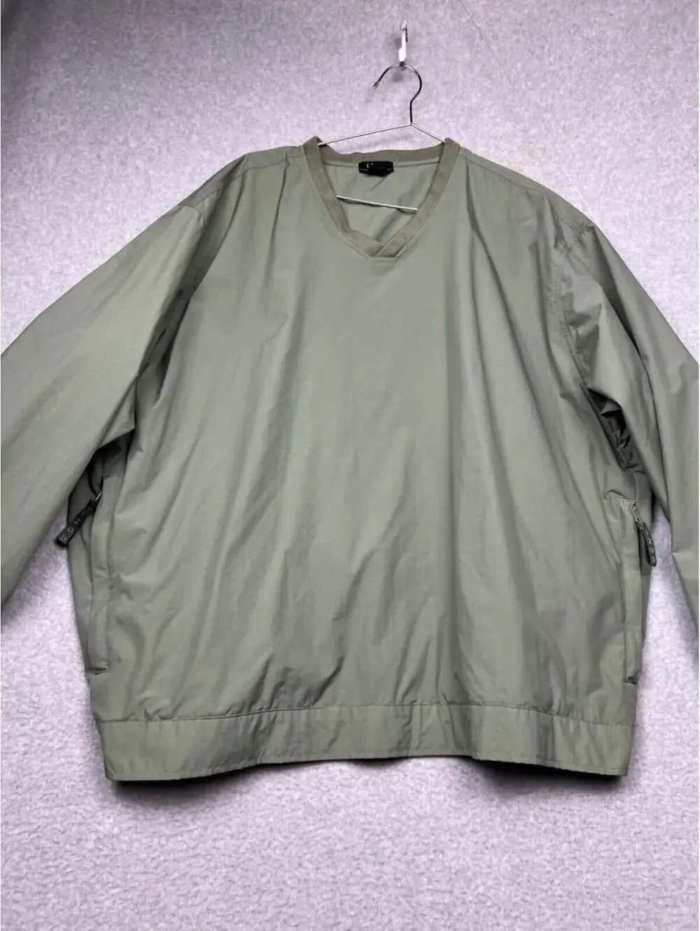 Izod XFG Golf Pullover WindBreaker Nylon Mens  XL Lightweight Green Outdoor
